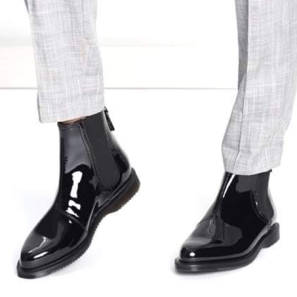 Dr.Martens Zillow Black Glossy Patent Leather Boors - Picture 2 of 14